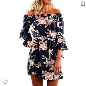 Floral off the shoulder dress